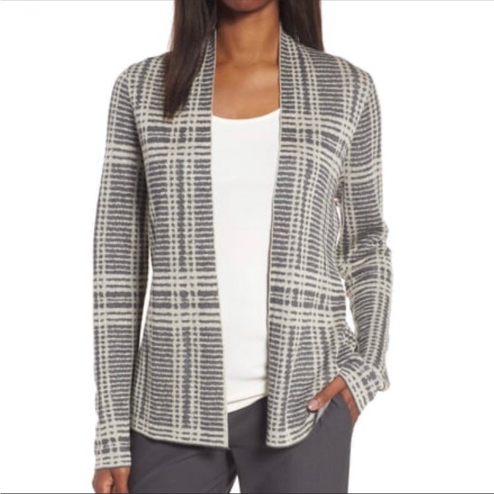 Eileen Fisher Shaped Tencel & Merino Wool Cardigan Size PP (2P-4P)